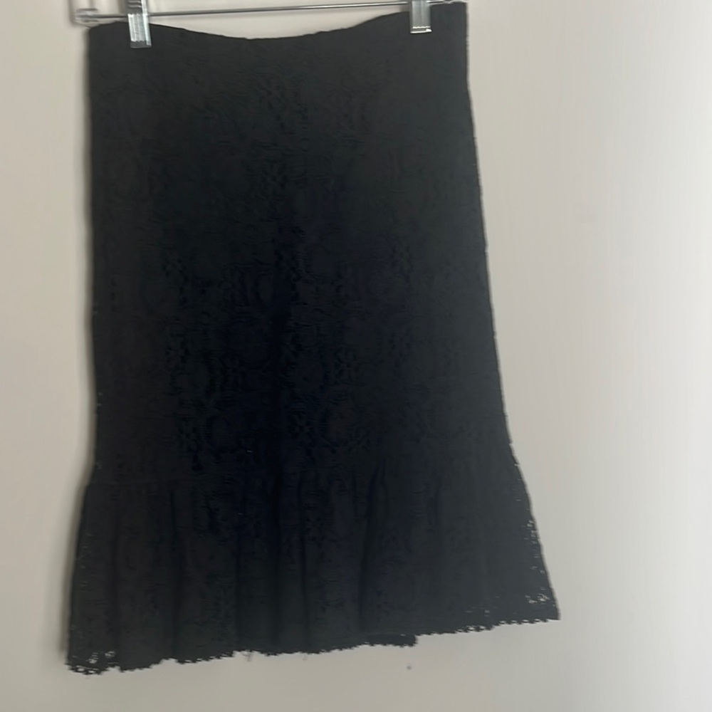 Nanette Lepore Black Lace Skirt